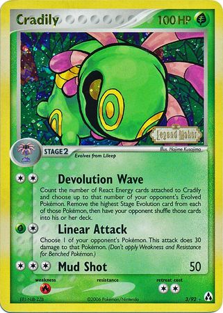 Cradily (3/92) (Stamped) [EX: Legend Maker] | Good Games North