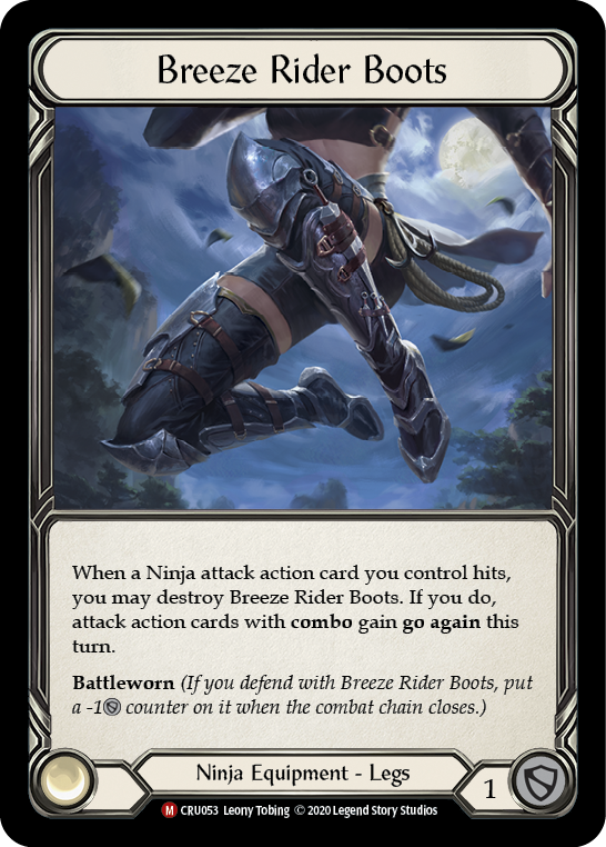 Breeze Rider Boots [CRU053] 1st Edition Cold Foil | Good Games North
