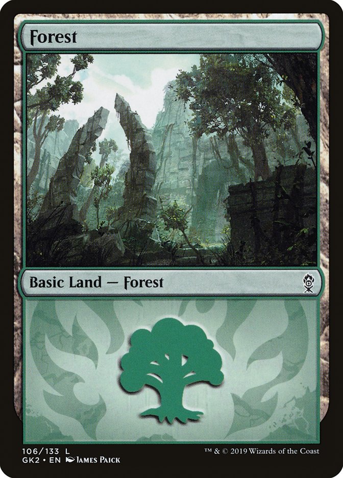 Forest (106) [Ravnica Allegiance Guild Kit] | Good Games North