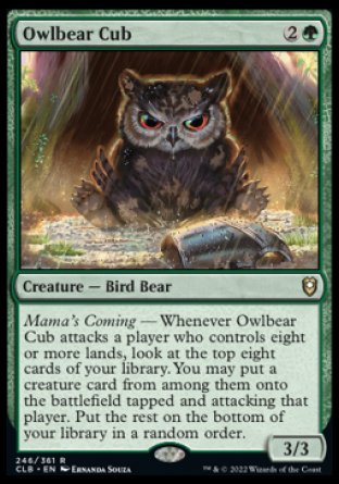 Owlbear Cub [Commander Legends: Battle for Baldur's Gate] | Good Games North