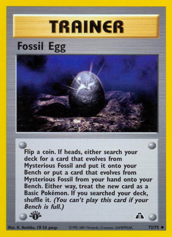 Fossil Egg (72/75) [Neo Discovery 1st Edition] | Good Games North