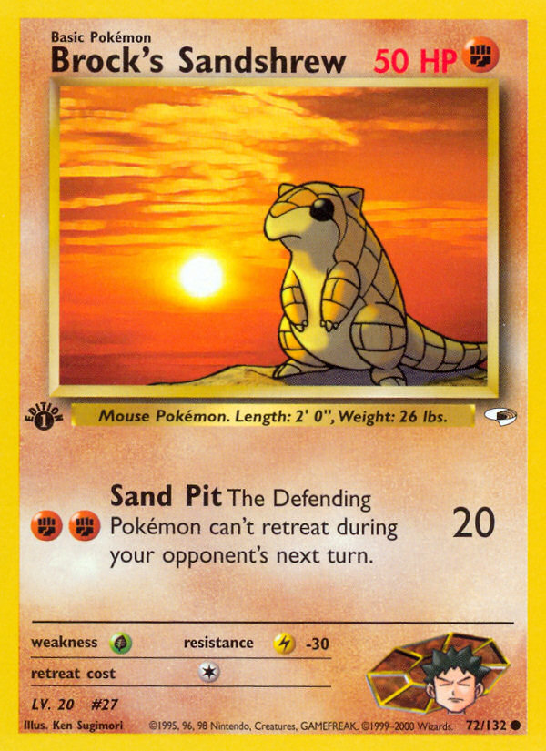 Brock's Sandshrew (72/132) [Gym Heroes 1st Edition] | Good Games North