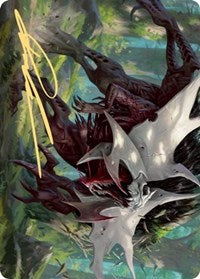 Vorinclex, Monstrous Raider 1 Art Card (Gold-Stamped Signature) [Kaldheim: Art Series] | Good Games North