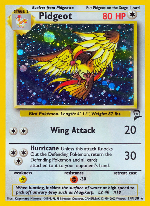 Pidgeot (14/130) [Base Set 2] | Good Games North