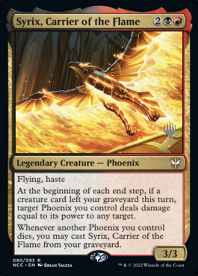 Syrix, Carrier of the Flame (Promo Pack) [Streets of New Capenna Commander Promos] | Good Games North