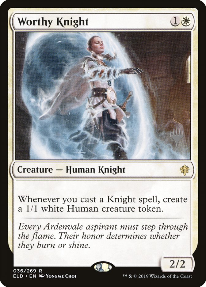 Worthy Knight (Promo Pack) [Throne of Eldraine Promos] | Good Games North