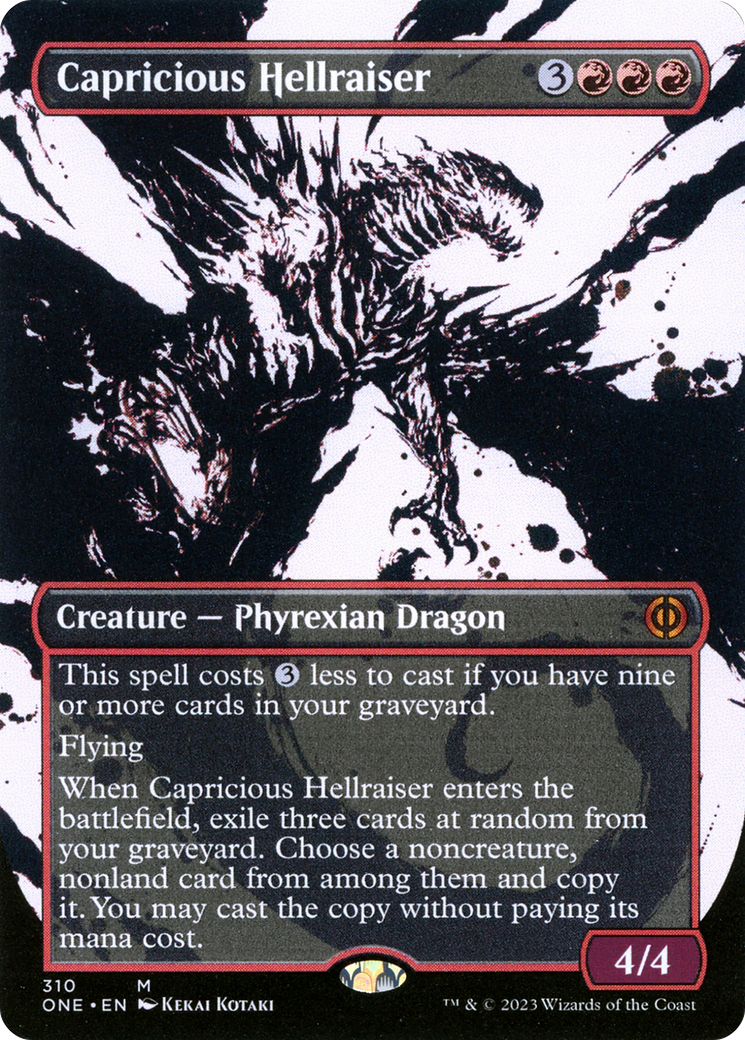 Capricious Hellraiser (Borderless Ichor) [Phyrexia: All Will Be One] | Good Games North