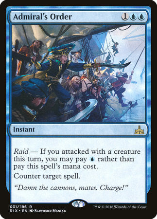 Admiral's Order [Rivals of Ixalan] | Good Games North