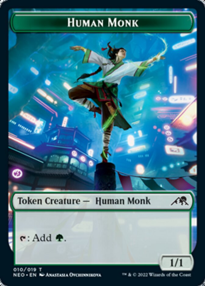 Human Monk Token [Kamigawa: Neon Dynasty Tokens] | Good Games North
