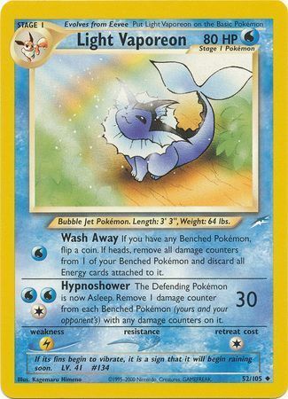 Light Vaporeon (52/105) [Neo Destiny Unlimited] | Good Games North