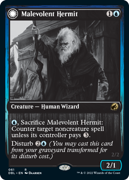 Malevolent Hermit // Benevolent Geist [Innistrad: Double Feature] | Good Games North