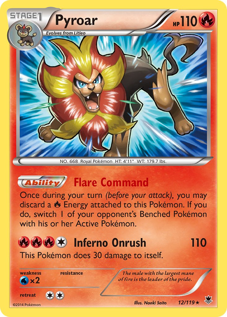 Pyroar (12/119) (Theme Deck Exclusive) [XY: Phantom Forces] | Good Games North