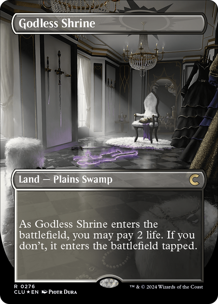 Godless Shrine (Borderless) [Ravnica: Clue Edition] | Good Games North