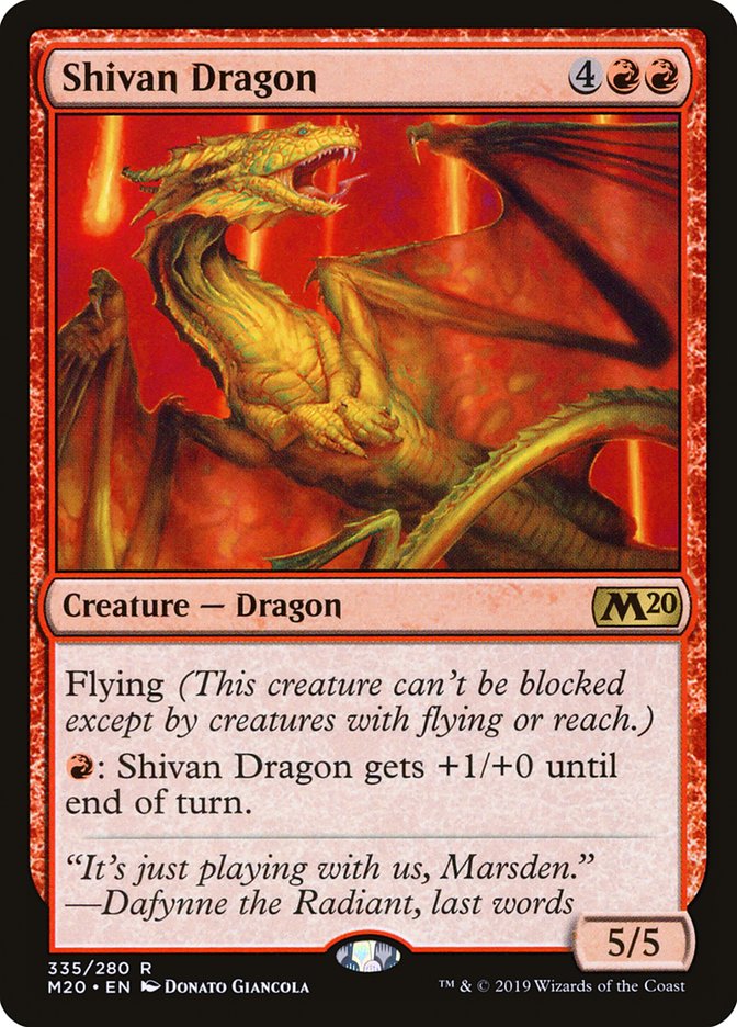 Shivan Dragon [Core Set 2020] | Good Games North