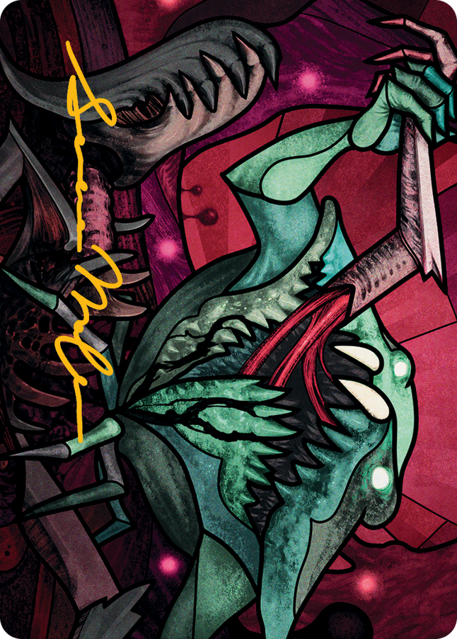 Yargle, Glutton of Urborg Art Card (Gold-Stamped Signature) [March of the Machine Art Series] | Good Games North