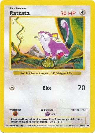 Rattata (61/102) [Base Set Shadowless Unlimited] | Good Games North