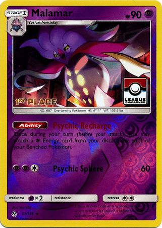 Malamar (51/131) (League Promo 1st Place) [Sun & Moon: Forbidden Light] | Good Games North