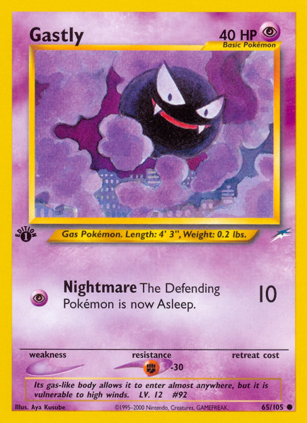 Gastly (65/105) [Neo Destiny 1st Edition] | Good Games North