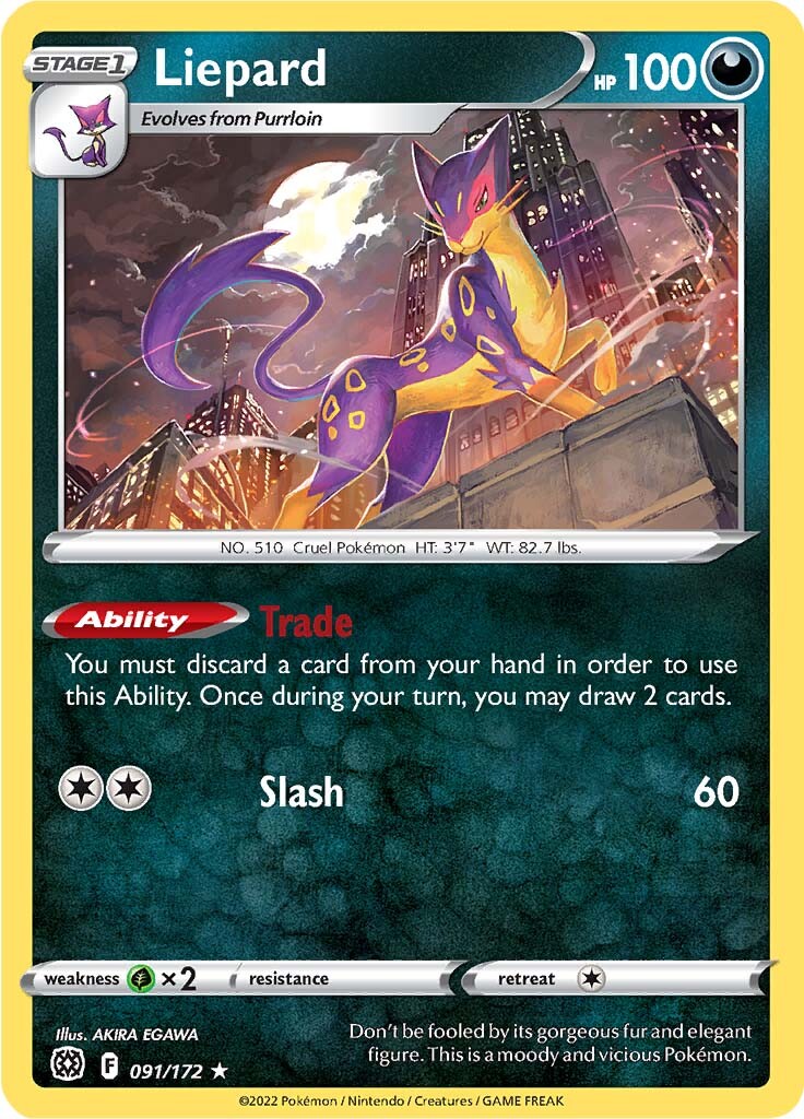 Liepard (091/172) [Sword & Shield: Brilliant Stars] | Good Games North