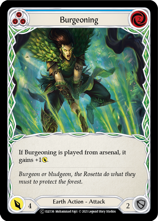 Burgeoning (Blue) [U-ELE136] Unlimited Rainbow Foil | Good Games North