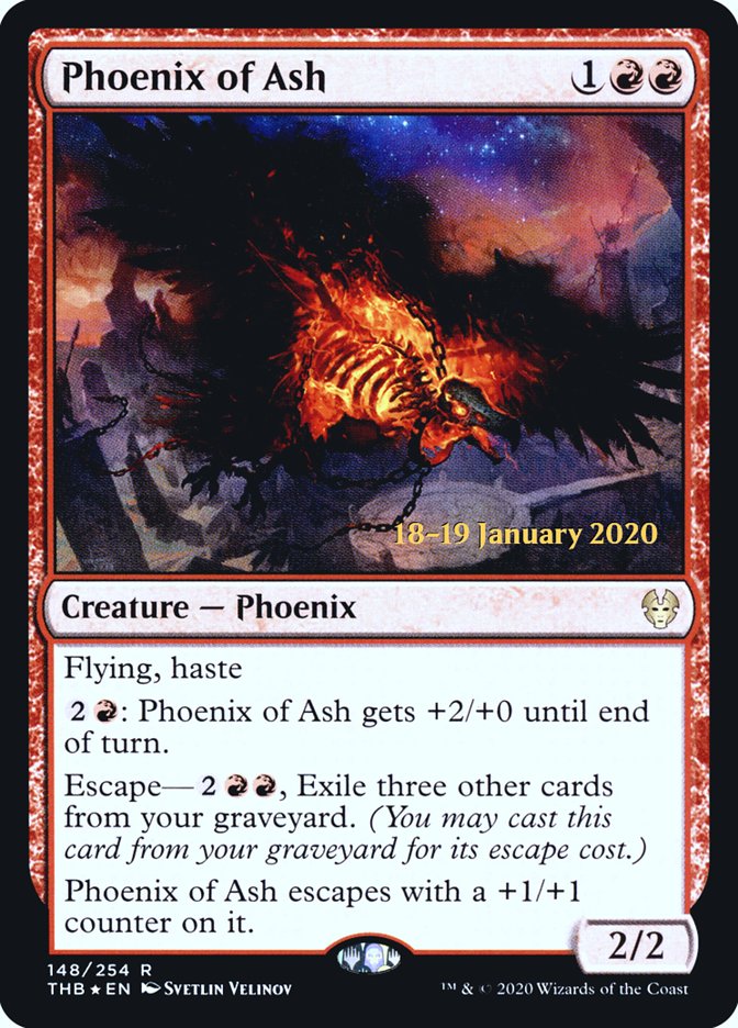 Phoenix of Ash [Theros Beyond Death Prerelease Promos] | Good Games North