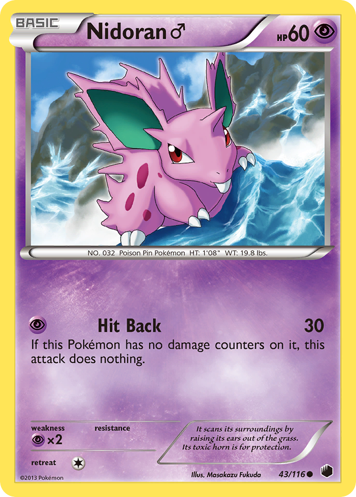 Nidoran (43/116) (Male) [Black & White: Plasma Freeze] | Good Games North