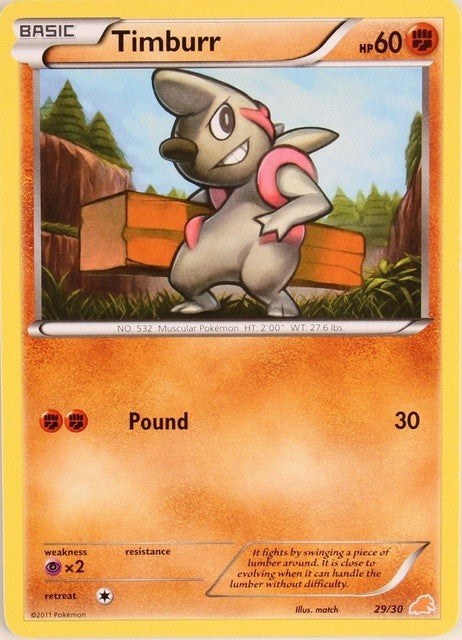 Timburr (29/30) [Black & White: Trainer Kit - Excadrill] | Good Games North