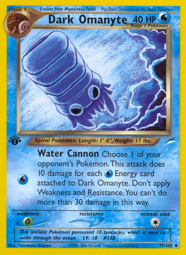 Dark Omanyte (37/105) [Neo Destiny 1st Edition] | Good Games North