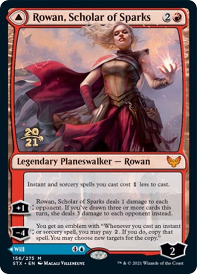 Rowan, Scholar of Sparks // Will, Scholar of Frost [Strixhaven: School of Mages Prerelease Promos] | Good Games North