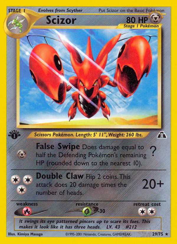 Scizor (29/75) [Neo Discovery 1st Edition] | Good Games North