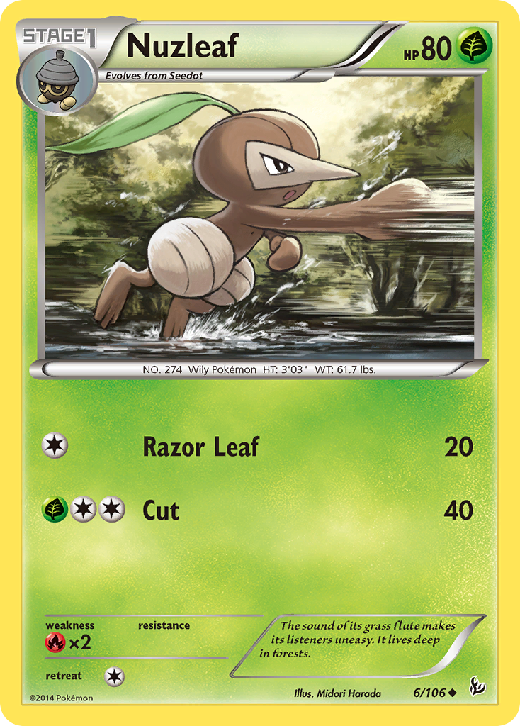 Nuzleaf (6/106) [XY: Flashfire] | Good Games North