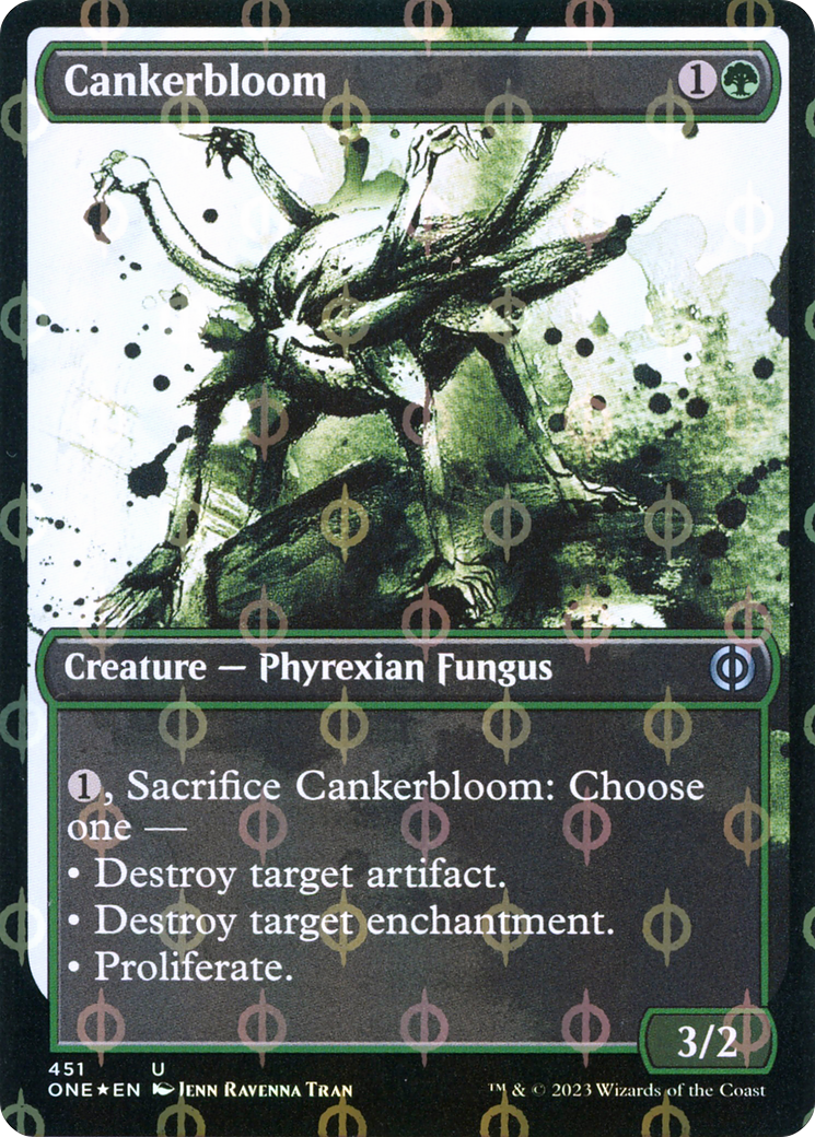 Cankerbloom (Showcase Ichor Step-and-Compleat Foil) [Phyrexia: All Will Be One] | Good Games North