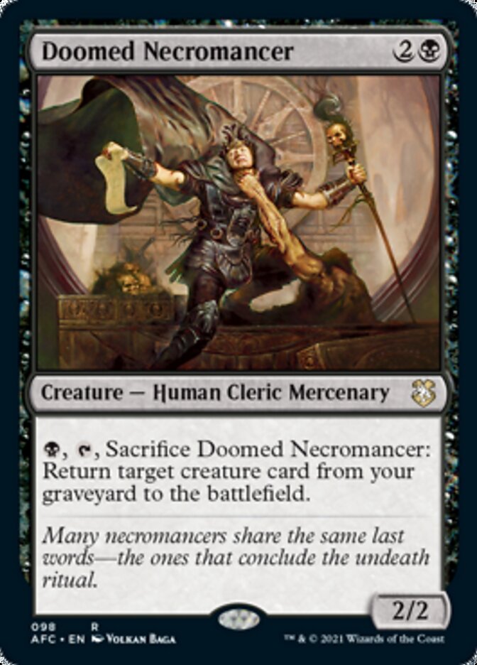 Doomed Necromancer [Dungeons & Dragons: Adventures in the Forgotten Realms Commander] | Good Games North