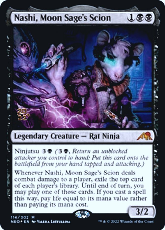Nashi, Moon Sage's Scion [Kamigawa: Neon Dynasty Prerelease Promos] | Good Games North