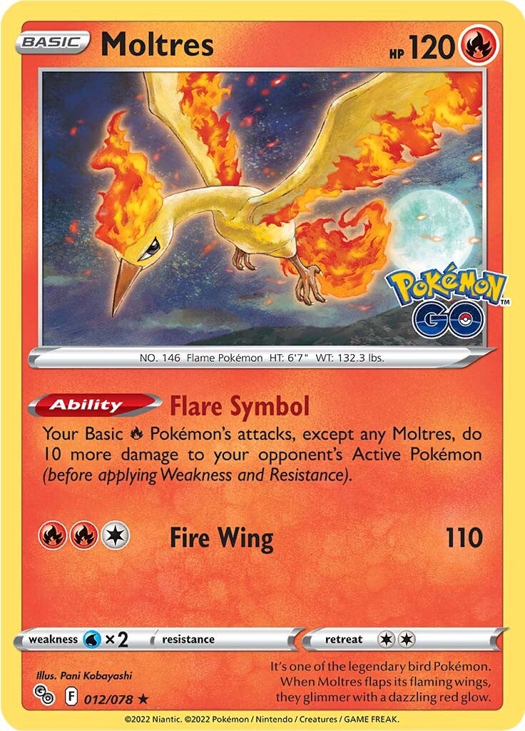 Moltres (012/078) [Pokémon GO] | Good Games North