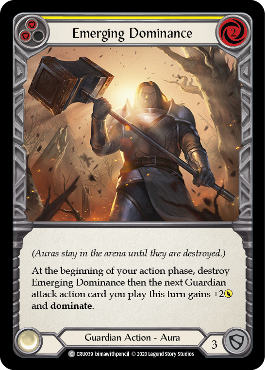 Emerging Dominance (Yellow) [CRU039] 1st Edition Rainbow Foil | Good Games North