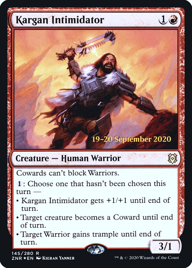 Kargan Intimidator  [Zendikar Rising Prerelease Promos] | Good Games North