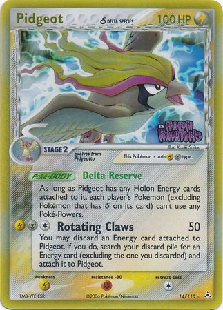 Pidgeot (14/110) (Delta Species) (Stamped) [EX: Holon Phantoms] | Good Games North