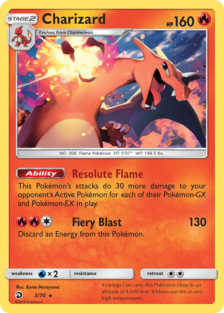 Charizard (3/70) [Sun & Moon: Dragon Majesty] | Good Games North