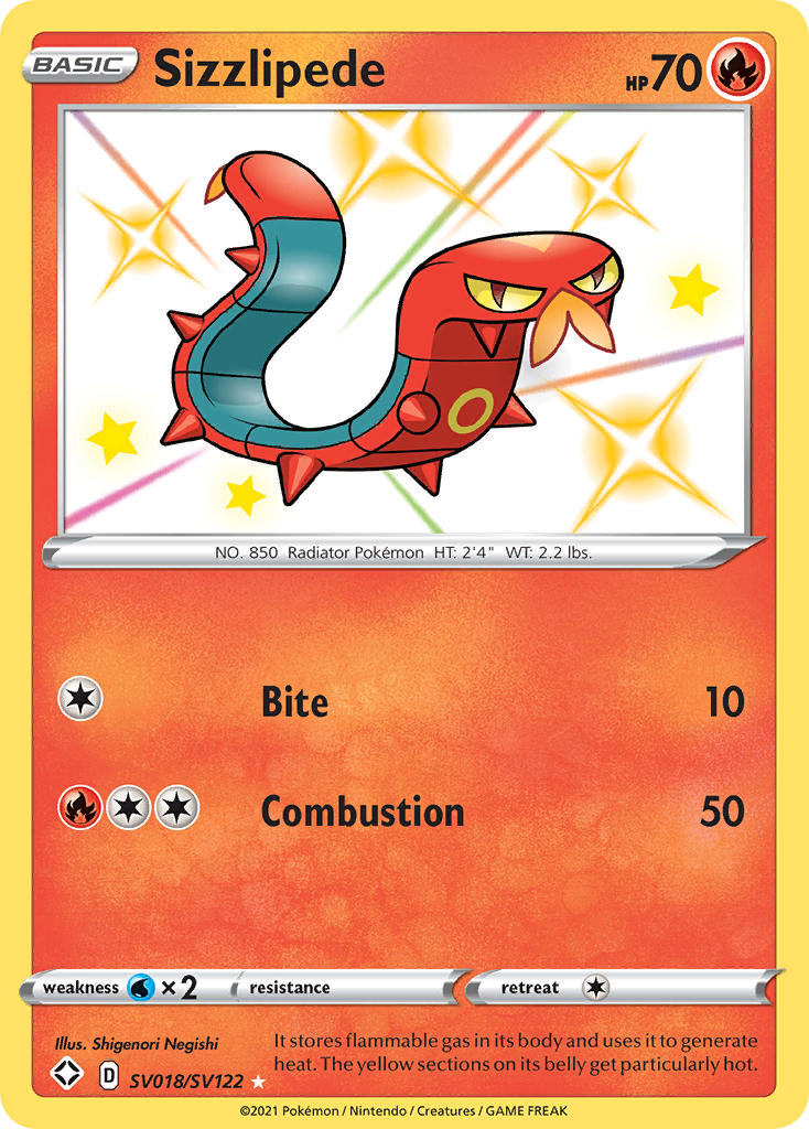 Sizzlipede (SV018/SV122) [Sword & Shield: Shining Fates] | Good Games North