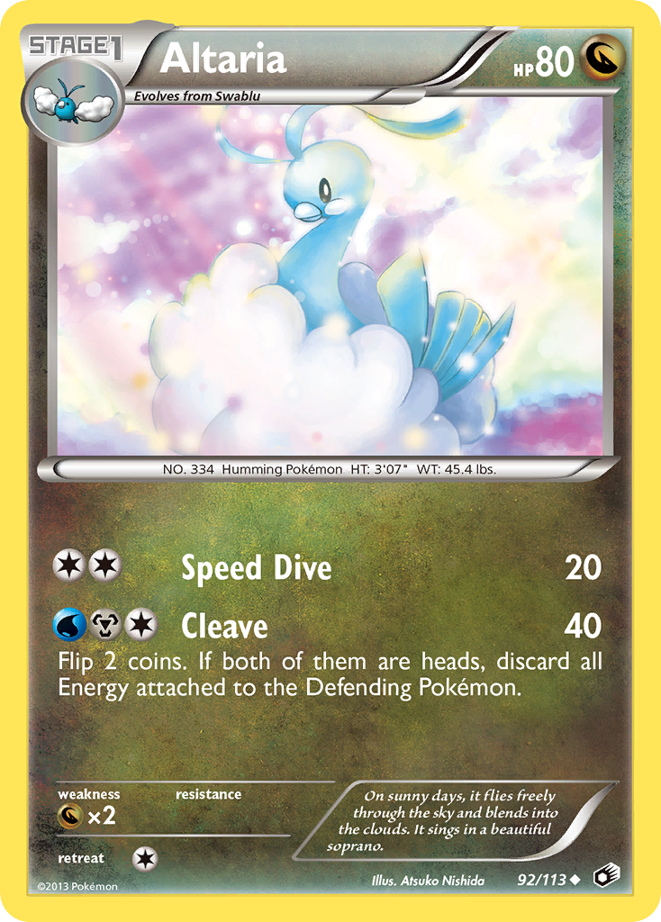 Altaria (92/113) [Black & White: Legendary Treasures] | Good Games North