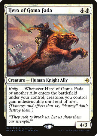 Hero of Goma Fada [Battle for Zendikar Promos] | Good Games North