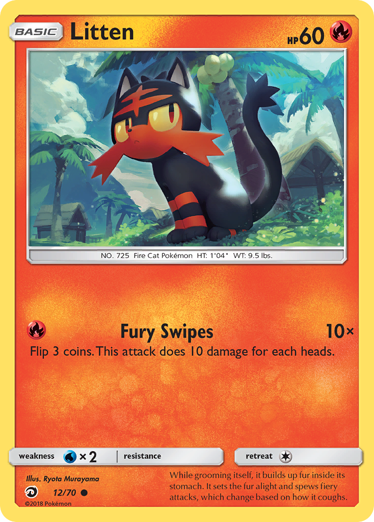 Litten (12/70) [Sun & Moon: Dragon Majesty] | Good Games North