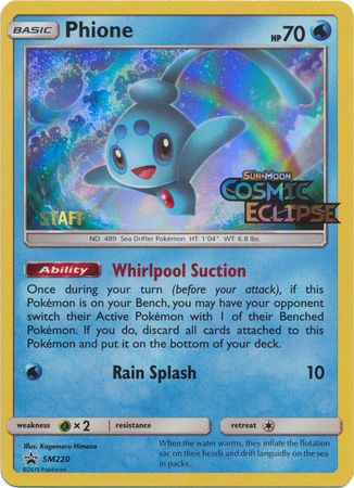 Phione (SM220) (Staff Prerelease Promo) [Sun & Moon: Black Star Promos] | Good Games North
