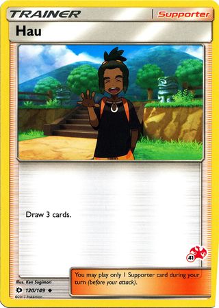 Hau (120/149) (Charizard Stamp #41) [Battle Academy 2020] | Good Games North