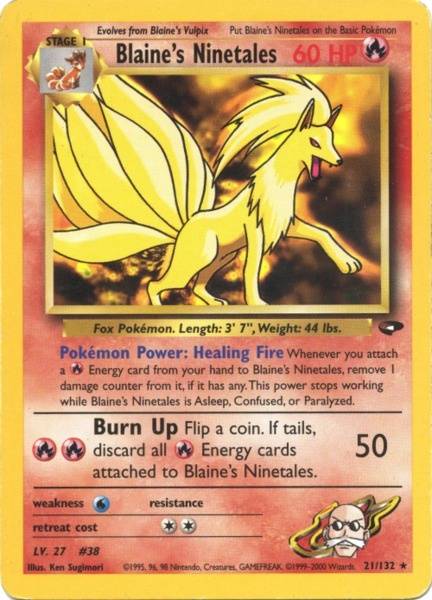 Blaine's Ninetales (21/132) [Gym Challenge Unlimited] | Good Games North