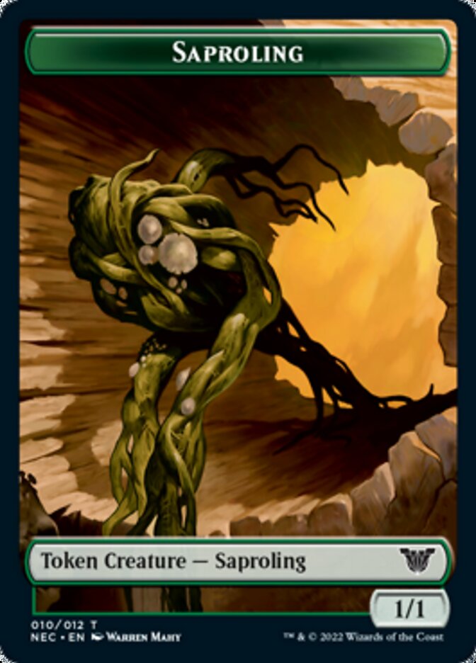 Saproling // Spirit (002) Double-sided Token [Kamigawa: Neon Dynasty Commander Tokens] | Good Games North