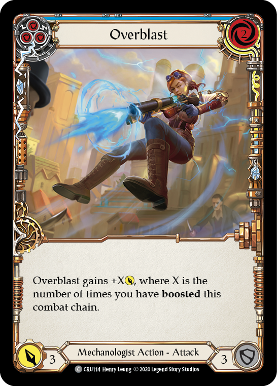 Overblast (Blue) [CRU114] 1st Edition Rainbow Foil | Good Games North