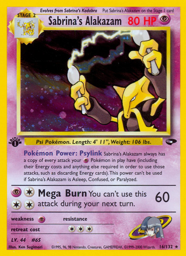 Sabrina's Alakazam (16/132) [Gym Challenge 1st Edition] | Good Games North
