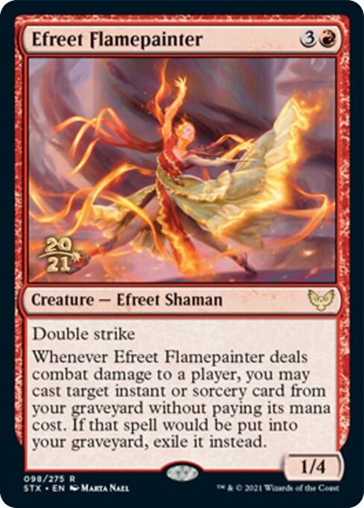 Efreet Flamepainter [Strixhaven: School of Mages Prerelease Promos] | Good Games North